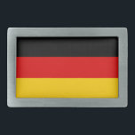 Hebilla De Cinturón Rectangular Bandera de Alemania<br><div class="desc">Bandera negra dorada</div>