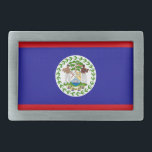 Hebilla De Cinturón Rectangular Bandera de Belice<br><div class="desc">La bandera nacional de Belice.</div>