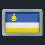 Hebilla De Cinturón Rectangular Bandera de Buryatia Patriótica<br><div class="desc">Bandera patriótica de Buryatia.</div>