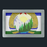 Hebilla De Cinturón Rectangular Bandera de Cascadia socialista<br><div class="desc">Bandera de Cascadia socialista</div>