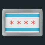 Hebilla De Cinturón Rectangular Bandera de Chicago<br><div class="desc">Bandera de Chicago No dude en para modificar el diseño según sus propias preferencias. Usted puede cambiar la ubicación del diseño, la orientación, los colores de fondo y el tamaño. También, usted puede añadir su propio texto, o el lema fijó su fuente, ubicación y tamaño, toda para crear el último...</div>