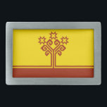 Hebilla De Cinturón Rectangular Bandera de Chuvashia<br><div class="desc">Bandera patriótica de Chuvashia.</div>