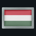 Hebilla De Cinturón Rectangular Bandera de Hungría<br><div class="desc">Bandera patriótica de Hungría.</div>