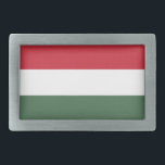 Hebilla De Cinturón Rectangular Bandera de Hungría<br><div class="desc">Bandera patriótica de Hungría.</div>