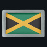 Hebilla De Cinturón Rectangular Bandera de Jamaica<br><div class="desc">Bandera patriótica de Jamaica.</div>