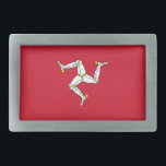 Hebilla De Cinturón Rectangular Bandera de la Isla de Man<br><div class="desc">Bandera patriótica de la Isla de Man.</div>