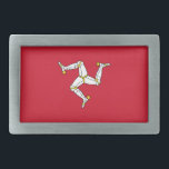 Hebilla De Cinturón Rectangular Bandera de la Isla de Man<br><div class="desc">Bandera patriótica de la Isla de Man.</div>