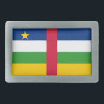 Hebilla De Cinturón Rectangular Bandera de la República Centroafricana<br><div class="desc">Bandera patriótica de la República Centroafricana.</div>
