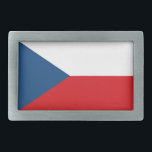 Hebilla De Cinturón Rectangular Bandera de la República Checa<br><div class="desc">Bandera nacional de la República Checa.</div>