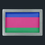 Hebilla De Cinturón Rectangular Bandera de la República Popular de Kuban<br><div class="desc">Bandera patriótica de la República Popular de Kuban.</div>