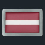 Hebilla De Cinturón Rectangular Bandera de Letonia<br><div class="desc">Bandera patriótica de Letonia.</div>