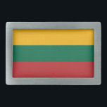 Hebilla De Cinturón Rectangular Bandera de Lituania<br><div class="desc">Bandera patriótica de Lituania.</div>