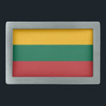Hebilla De Cinturón Rectangular Bandera de Lituania<br><div class="desc">Bandera patriótica de Lituania.</div>