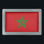Hebilla De Cinturón Rectangular Bandera de Marruecos<br><div class="desc">Bandera de Marruecos No dude en para modificar el diseño según sus propias preferencias. Usted puede cambiar la ubicación del diseño, la orientación, los colores de fondo y el tamaño. También, usted puede añadir su propio texto, o el lema fijó su fuente, ubicación y tamaño, toda para crear el último...</div>