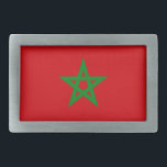 Hebilla De Cinturón Rectangular Bandera de Marruecos<br><div class="desc">Bandera de Marruecos No dude en para modificar el diseño según sus propias preferencias. Usted puede cambiar la ubicación del diseño, la orientación, los colores de fondo y el tamaño. También, usted puede añadir su propio texto, o el lema fijó su fuente, ubicación y tamaño, toda para crear el último...</div>