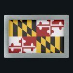 Hebilla De Cinturón Rectangular Bandera de Maryland<br><div class="desc">Bandera del Estado de Maryland</div>