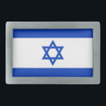 Hebilla De Cinturón Rectangular Bandera del cinturón de Israel<br><div class="desc">Bandera del cinturón de Israel</div>
