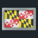 Hebilla De Cinturón Rectangular Bandera del estado de Maryland<br><div class="desc">Bandera del estado de Maryland</div>