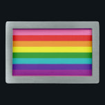 Hebilla De Cinturón Rectangular Bandera del orgullo gay Gilbert Baker Estribos arc<br><div class="desc">Estribos de orgullo,  incluyendo el rosa original,  que incluye el panadero; puede ajustar la escala,  la posición y la rotación de la banda</div>
