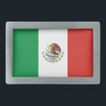 Hebilla De Cinturón Rectangular bandera del país de méxico<br><div class="desc">bandera del país de méxico</div>