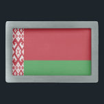 Hebilla De Cinturón Rectangular Bandera Rectangular Patriótica Bielorrusia<br><div class="desc">La bandera nacional de Belarús.</div>