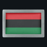 Hebilla De Cinturón Rectangular Bandera roja, negra y verde<br><div class="desc">Los 3 colores Cacerola-Africanos en la bandera representan: ROJO: la sangre que une a toda la gente de la ascendencia del africano negro, y vertiente para la liberación; NEGRO: personas negras cuya existencia como nación, aunque no una nación estado, es afirmada por la existencia de la bandera; y VERDE: la...</div>