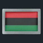 Hebilla De Cinturón Rectangular Bandera roja, negra y verde<br><div class="desc">Los 3 colores Cacerola-Africanos en la bandera representan: ROJO: la sangre que une a toda la gente de la ascendencia del africano negro, y vertiente para la liberación; NEGRO: personas negras cuya existencia como nación, aunque no una nación estado, es afirmada por la existencia de la bandera; y VERDE: la...</div>
