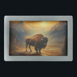 Hebilla De Cinturón Rectangular Buffalo Bison Sunset Silhouette<br><div class="desc">Captura la belleza inamovible del Oeste Americano con nuestro impresionante Sunset Buffalo Bison Silhouette Art Print. Un majestuoso bisonte de búfalo se alza con orgullo en el horizonte, con su formidable presencia magnificada por la luz dorada. Esta impresionante obra de arte celebra el espíritu del salvaje y perdurable legado de...</div>