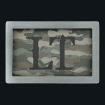 Hebilla De Cinturón Rectangular Camuflaje monocromático de camo del ejército verde<br><div class="desc">Camuflaje monocromático de camo del ejército verde hebilla de cinturón. La idea de regalo del día del padre de Guay para papá.</div>