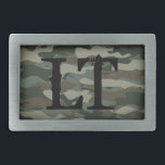 Hebilla De Cinturón Rectangular Camuflaje monocromático de camo del ejército verde<br><div class="desc">Camuflaje monocromático de camo del ejército verde hebilla de cinturón. La idea de regalo del día del padre de Guay para papá.</div>