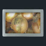 Hebilla De Cinturón Rectangular cebollas<br><div class="desc">¡Cebollas,  cebollas por todas partes! Esta carga de cebollas sería el regalo perfecto para un jardinero,  un granjero,  un encargado de la asignación o un amante del recién hecho.</div>