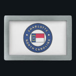 Hebilla De Cinturón Rectangular Charlotte Carolina del Norte<br><div class="desc">Charlotte Carolina del Norte</div>