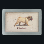 Hebilla De Cinturón Rectangular cinturón de juego para bebé de cachorro de perro p<br><div class="desc">kleiner hund am strand</div>