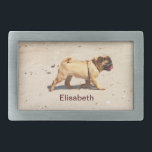 Hebilla De Cinturón Rectangular cinturón de juego para bebé de cachorro de perro p<br><div class="desc">kleiner hund am strand</div>