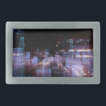 Hebilla De Cinturón Rectangular Ciudad digital tecnológica<br><div class="desc">Resumen de la ciudad digital tecnológica de datos en el ciberespacio,  almacenamiento de información en el espacio de información</div>