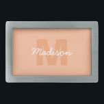 Hebilla De Cinturón Rectangular Color de color de color de color de 2024 con nombr<br><div class="desc">Color de melocotón de moda de 2024 con nombre Monograma. Crea un regalo único y personalizado con un toque personalizado. Seleccione un esquema de tipo de letra y color que se adapte a su estilo,  organice todo de una manera visualmente atractiva usando la herramienta de edición.</div>