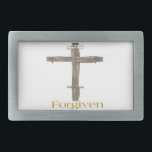 Hebilla De Cinturón Rectangular cruz cristiana<br><div class="desc">cruz cristiana</div>