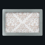 Hebilla De Cinturón Rectangular Damascos 3D<br><div class="desc">Patrón de damasco 3D.</div>