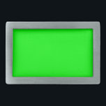 Hebilla De Cinturón Rectangular Diseñador personalizado de color verde<br><div class="desc">Diseñador personalizado de color verde</div>