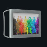 Hebilla De Cinturón Rectangular El Orgullo Bailando de SlipperyJoe Sombra el arte<br><div class="desc">El Orgullo de Baile de SlipperyJoe Sombra regalos gays personas artísticas LGBTQIA manos divertidas de energía en el aire sacudiendo feliz</div>
