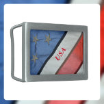 Hebilla De Cinturón Rectangular Estrellas de bandera estadounidense y tiras blanca<br><div class="desc">Las estrellas rojas, blancas y azules y las rayas de la bandera estadounidense con el atrevido rojo "USA" se exhiben orgullosamente en esta elegante hebilla de cinturón patriótico. Personaliza esto con un nombre o el espíritu de América, libertad, libertad, igualdad. Esta imagen es la fotografía original de la bandera de...</div>