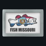 Hebilla De Cinturón Rectangular Fish Missouri<br><div class="desc">Lago Rock de Mesa,  Lago de los Ozarks. Ese es solo el comienzo. Missouri tiene pesca de primera clase por todas partes. ¡Muestra tu amor por la pesca en Show Me State!</div>