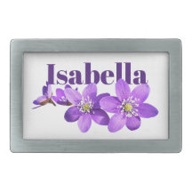 Flores de Hepática Púrpura Nombre Personalizado Bl