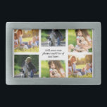 Hebilla De Cinturón Rectangular Haz tu propio collage de fotos y texto<br><div class="desc">Haz tu propio collage de fotos y texto</div>