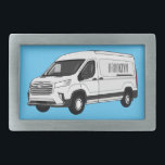 Hebilla De Cinturón Rectangular Ilustracion del personalizado de la camioneta de e<br><div class="desc">Ilustracion del personalizado de la camioneta de entrega</div>