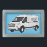 Hebilla De Cinturón Rectangular Ilustracion del personalizado de la camioneta de e<br><div class="desc">Ilustracion del personalizado de la camioneta de entrega</div>
