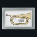 Hebilla De Cinturón Rectangular Ilustracion personalizado Bugle<br><div class="desc">Ilustracion personalizado Bugle</div>