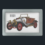 Hebilla De Cinturón Rectangular Ilustracion personalizado clásico de 1920<br><div class="desc">Ilustracion personalizado clásico de 1920</div>