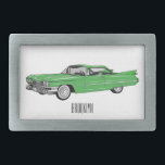 Hebilla De Cinturón Rectangular Ilustracion personalizado clásico de 1959<br><div class="desc">Ilustracion personalizado clásico de 1959</div>