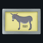 Hebilla De Cinturón Rectangular Ilustracion personalizado de burro<br><div class="desc">Ilustracion personalizado de burro</div>